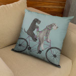Schnauzer Tandem Kissen<br><div class="desc">Schnauzer Tandem von Fabfunky. Schnauzer reiten im skurrilen Steampunkstil. | 192047D</div>