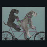 Schnauzer Tandem Künstlicher Leinwanddruck<br><div class="desc">Schnauzer Tandem von Fabfunky. Schnauzer reiten im skurrilen Steampunkstil. | 192047D</div>