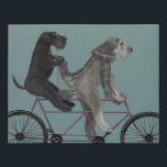 Schnauzer Tandem Künstlicher Leinwanddruck<br><div class="desc">Schnauzer Tandem von Fabfunky. Schnauzer reiten im skurrilen Steampunkstil. | 192047D</div>