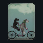 Schnauzer Tandem Magnet<br><div class="desc">Schnauzer Tandem von Fabfunky. Schnauzer reiten im skurrilen Steampunkstil. | 192047D</div>