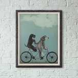 Schnauzer Tandem Poster<br><div class="desc">Schnauzer Tandem von Fabfunky. Schnauzer reiten im skurrilen Steampunkstil. | 192047D</div>