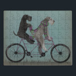 Schnauzer Tandem Puzzle<br><div class="desc">Schnauzer Tandem von Fabfunky. Schnauzer reiten im skurrilen Steampunkstil. | 192047D</div>