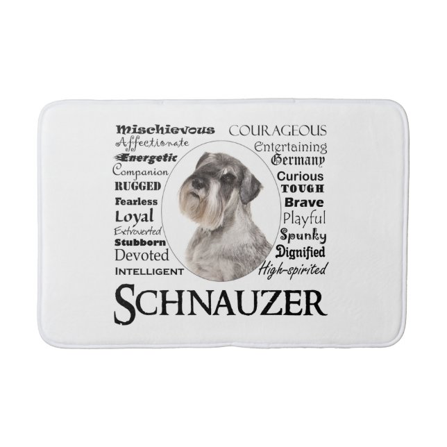 Schnauzer Traits Math Mat Badematte (Vorderseite)