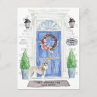 Schnauzer-Umzugsankündigung Postkarte