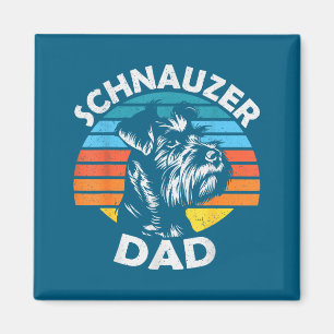 Schnauzer-Vater Hund Haustier lustiger Vatertag vi Magnet