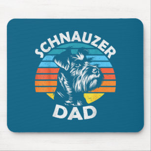Schnauzer-Vater Hund Haustier lustiger Vatertag vi Mousepad