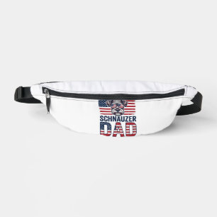 Schnauzer-Vater Patriotisch Retro-Hund Bauchtasche