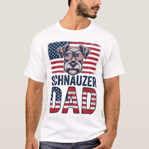 Schnauzer-Vater Patriotischer Vintage-Hund T-Shirt