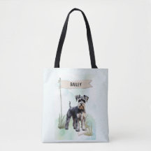 Schnauzer Wasserfarbe Personalisierte Hund