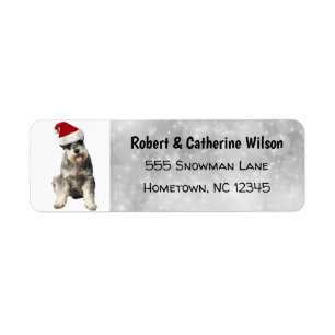 Schnauzer Weihnachten Niedliche Weihnachtsmannmütz