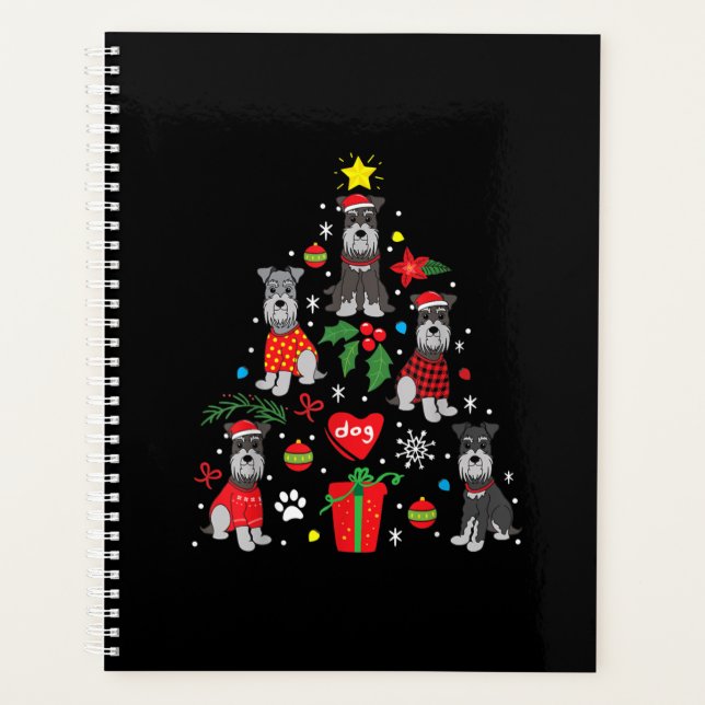 Schnauzer Weihnachtsbaum Ornament Funny Pet Dog Planer (Vorderseite)