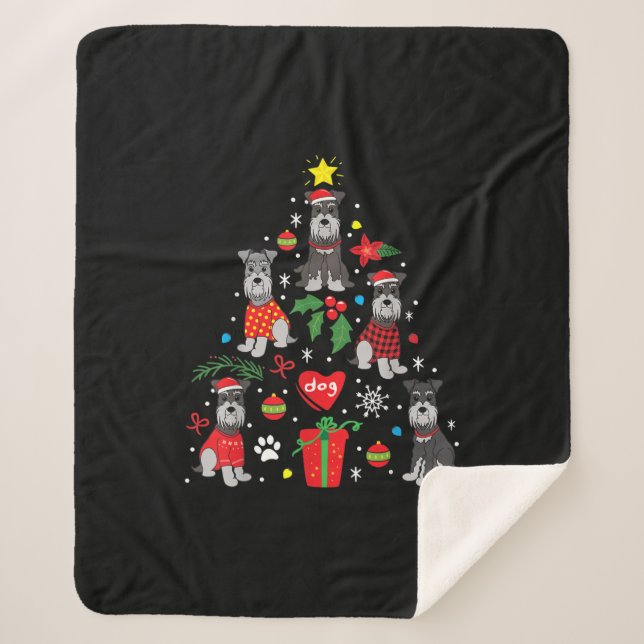 Schnauzer Weihnachtsbaum Ornament Funny Pet Hund Sherpadecke (Vorderseite)