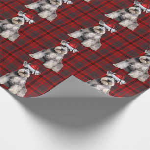 Schnauzer Weihnachtsmann-Hund Feiertags-Plaid Weih Geschenkpapier