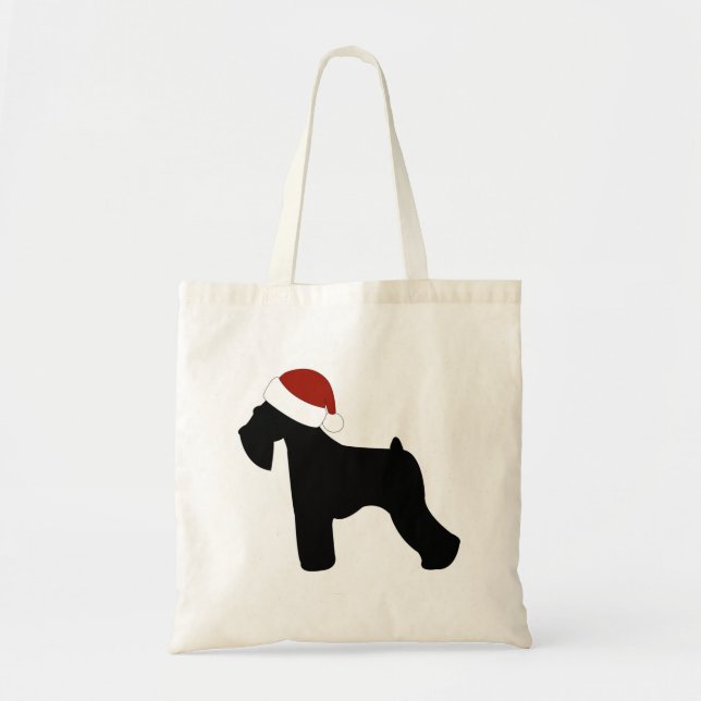 Schnauzer-Weihnachtsmannmütze Tragetasche (Vorne)