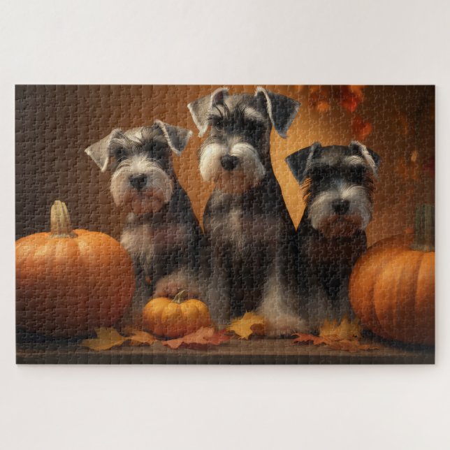 Schnauzer Welppy Autumn Delight Pumpkin (Horizontal)