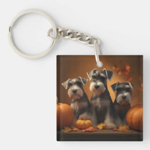 Schnauzer Welppy Autumn Delight Pumpkin Schlüsselanhänger