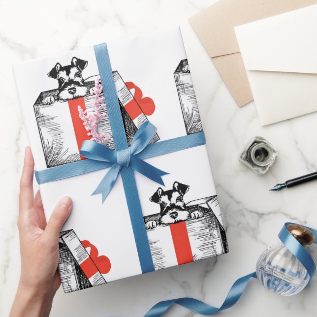 Schnauzer Wrapping Papier Geschenkpapier (Schenken)