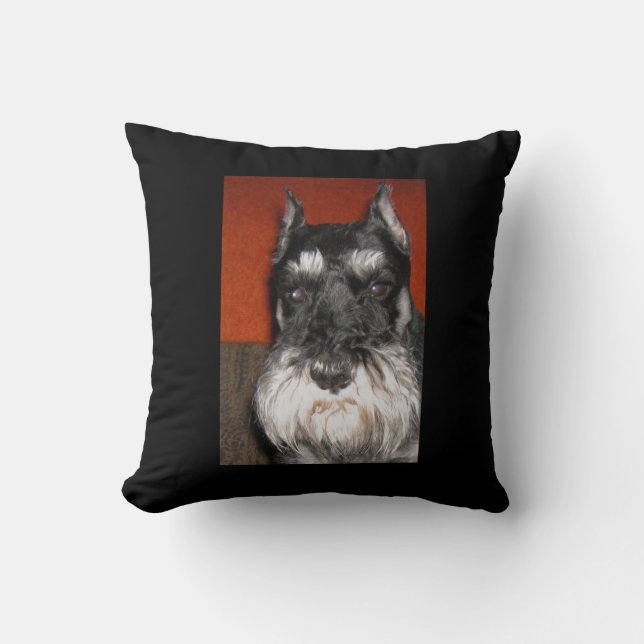 Schnauzer-Wurfs-Kissen Kissen (Vorderseite)