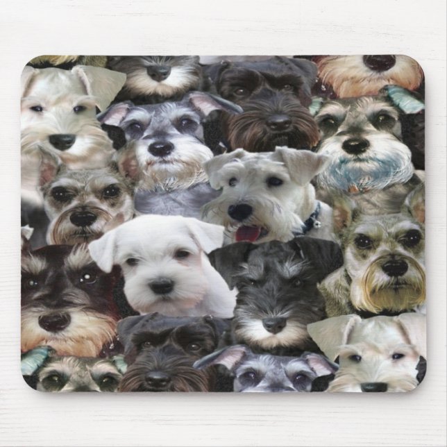Schnauzercollage mousepad (Vorne)