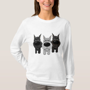 Schnauzers - Nasen-und Hintern-Ansicht T-Shirt