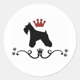 Schnauzers-Regel-Aufkleber Runder Aufkleber
