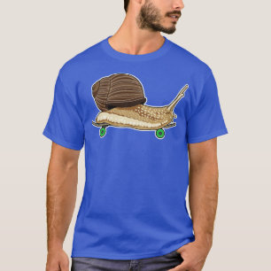 Schnecke als Skater mit Skateboard T-Shirt