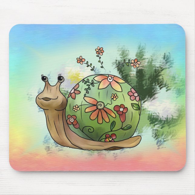 Schnecke am Teich Mousepad (Vorne)