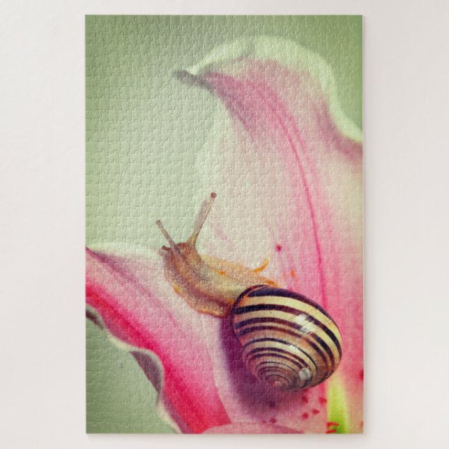 Schnecke auf einer Blume Petal (Vertikal)