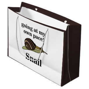 Schnecke auf meinem eigenen Pace Funny Snail gehen Große Geschenktüte