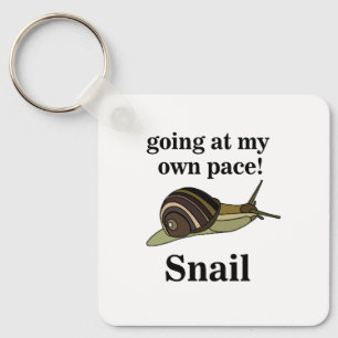 Schnecke auf meinem eigenen Pace Funny Snail gehen Schlüsselanhänger