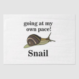 Schnecke auf meinem eigenen Pace Funny Snail gehen Seidenpapier