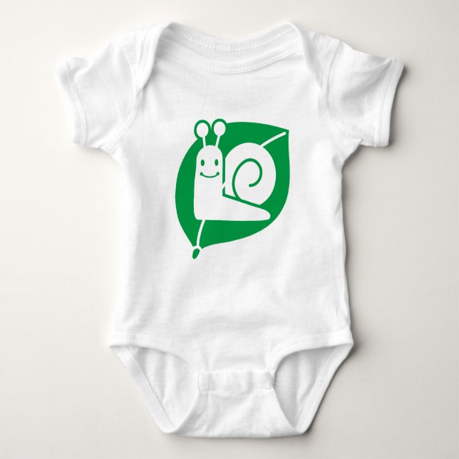 Schnecke Baby Strampler (Vorderseite)