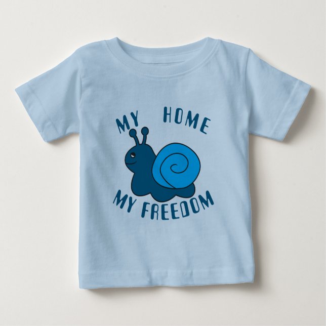 Schnecke Baby T-shirt (Vorderseite)