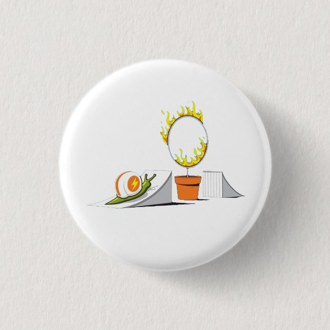 Schnecke gegen Ring des Feuers Button (Vorderseite)