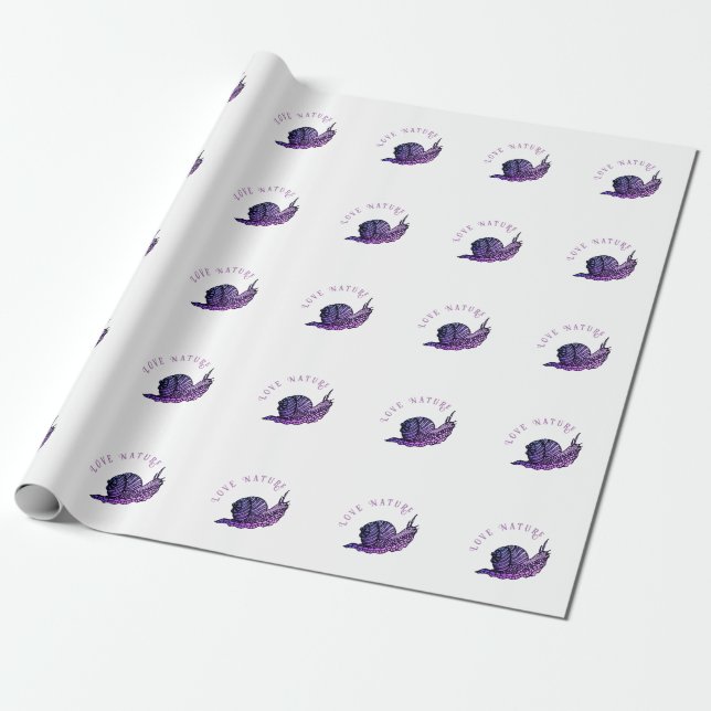 Schnecke im grafischen Stil Geschenkpapier (Ungerollt)