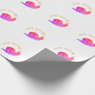 Schnecke im grafischen Stil Geschenkpapier