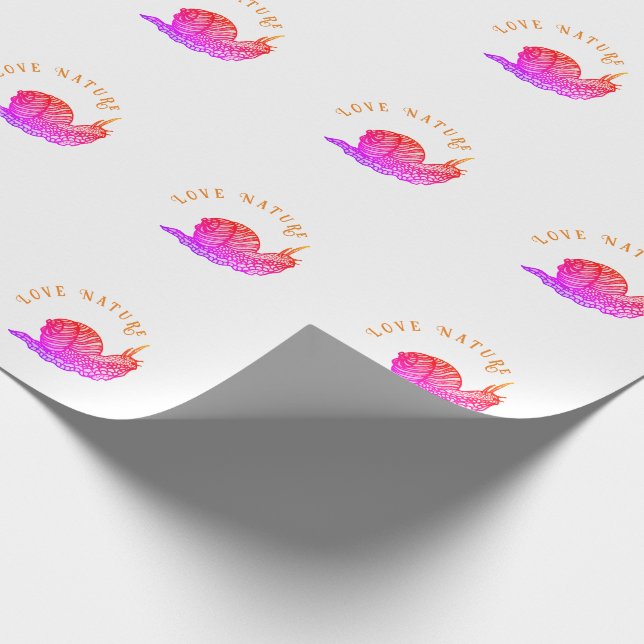 Schnecke im grafischen Stil Geschenkpapier (Ecke)