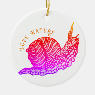 Schnecke im grafischen Stil Keramik Ornament