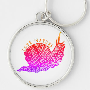 Schnecke im grafischen Stil Schlüsselanhänger