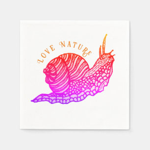 Schnecke im grafischen Stil Serviette