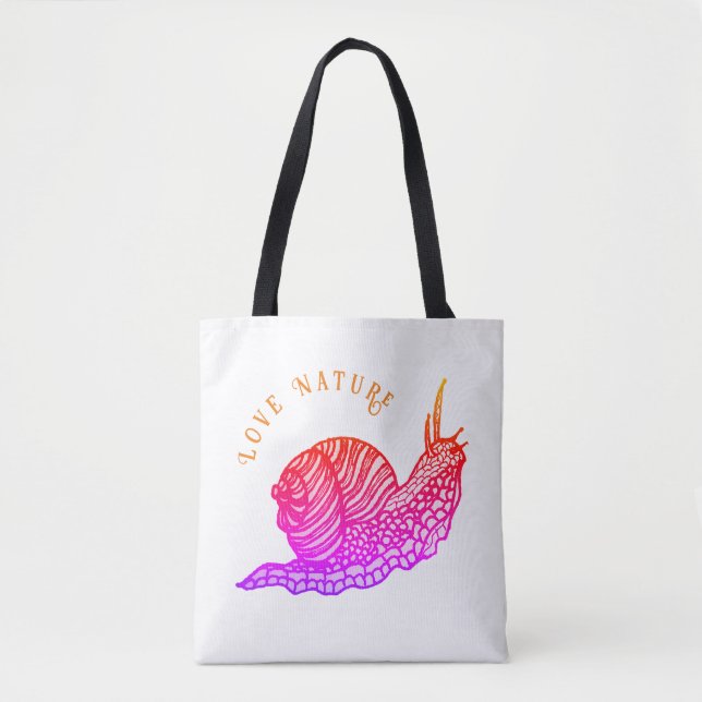 Schnecke im grafischen Stil Tasche (Vorderseite)