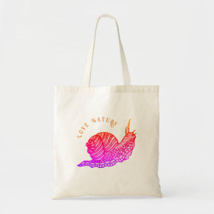 Schnecke im grafischen Stil Tragetasche