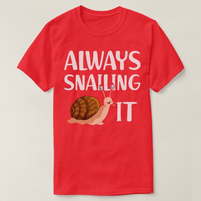 Schnecke Immer schnarchen T-Shirt (Design vorne)