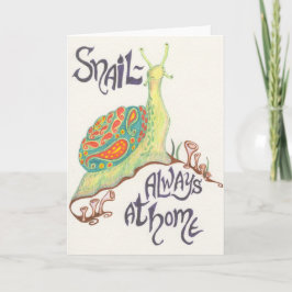 Schnecke-immer zu Hause notecard Karte