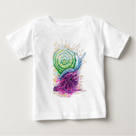 Schnecke in der Fig bunt Baby T-shirt
