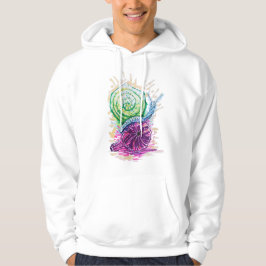 Schnecke in der Fig bunt Hoodie
