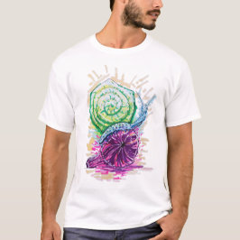 Schnecke in der Fig bunt T-Shirt