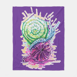 Schnecke in der Fig Fleecedecke