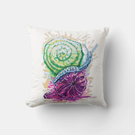 Schnecke in der Fig Kissen