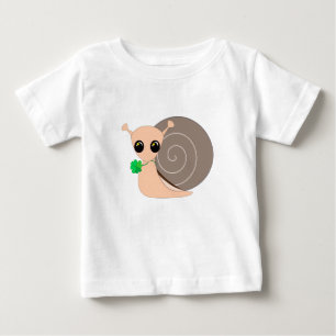 Schnecke mit Clover Baby T - Shirt
